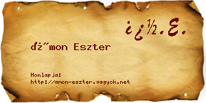 Ámon Eszter névjegykártya